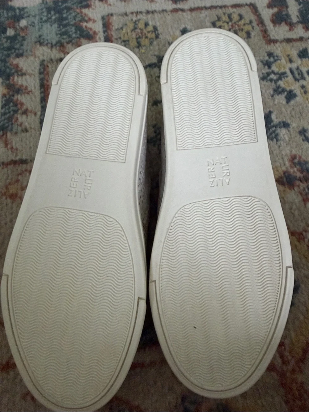 Naturalizer Perforated Slip-On Loafers in Light Beige